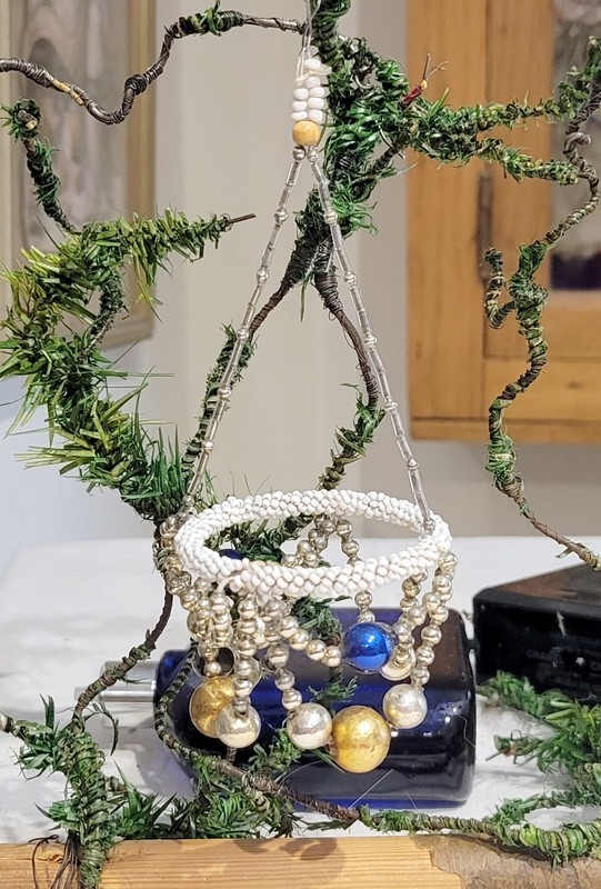 Beaded colorful Chandelier Ornament. 1960s. Czech Republic. MACH Vienna Exhibit