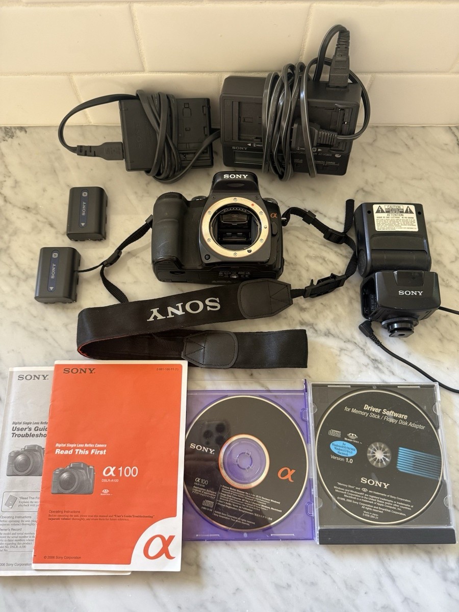 Sony Alpha a100 10.2MP Digital SLR Camera - Black (Body Only) for