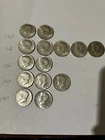 Lot of 14 Kennedy Half Dollar Coins 40% Silver US Coin 1965-69 Free Shipping