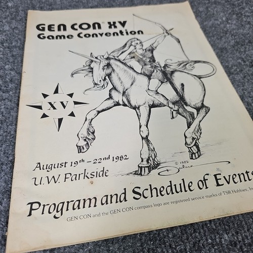 Gen Con 15 XV Programma e Calendario Eventi e Giochi - TSR e Origini 1982 - Foto 2 di 9