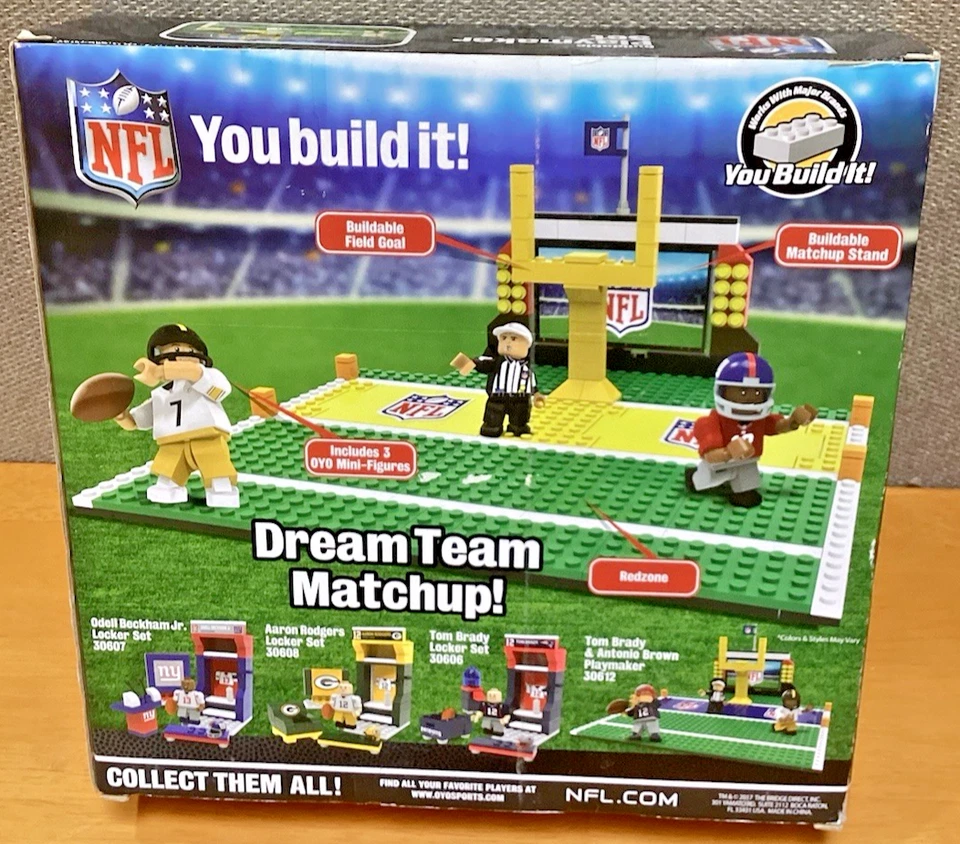 NFL Buildable Playmaker Set Ben Roethlisberger & Odell Beckham Jr. [2017]-NIB - Image 2 of 4