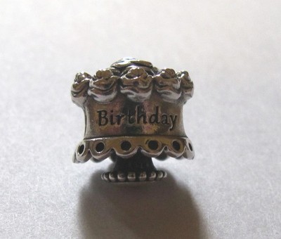 Authentic Pandora S925 ALE SS Happy Birthday Cake Charm 4g 791289