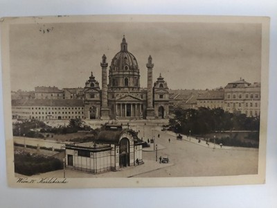 Ansichtskarte aus Wien (Karlsplatz) - gelaufen 1925