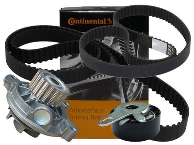 CONTI 2 Zahnriemen + Rolle Wasserpumpe VW T4 2.4 D /75PS 78PS /Bj 90-03 /AJA AAB