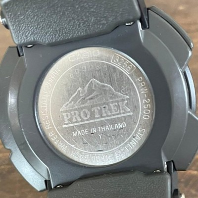 CASIO PROTREK PRW-2500 Solar Radio Strap was replaced Working No Box Watch Used