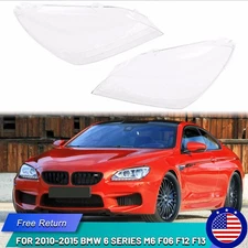 For BMW 6 Series M6 F06 F12 F13 640i 650i 2012 2013-2015 Headlight Lens Cover