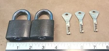 Abloy 3045 model padlocks with 3 working keys - qty. 2 for 1 price - Tested good