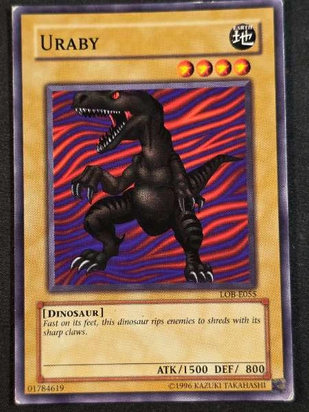Uraby LOB-E055 YuGiOh Legend of Blue Eyes White Dragon trading card — raw and PSA graded price guide