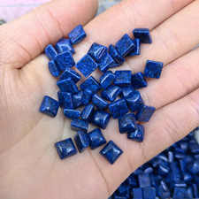 50pcs 6mm Natural Stone Imitation Lapis Lazuli Square CAB CABOCHON DIY Jewelry
