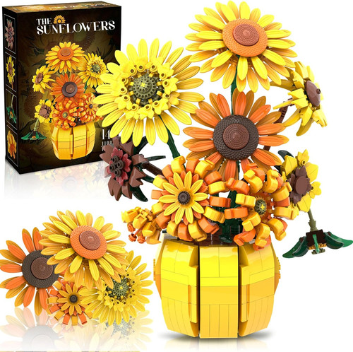 Flowers Building Sets for Adults, Van Gogh Prints Art Botanical Collection...