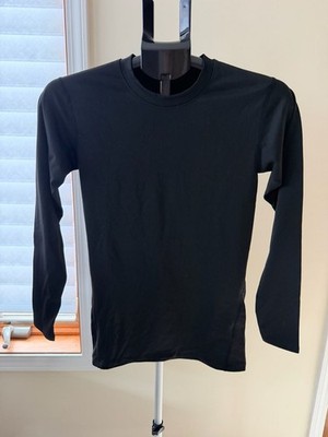 Cool Max Moisture Wicking Long Sleeve Compression Shirt Black Size S