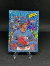 2026 Topps Heritage #255 Joe Ryan Chrome Light Blue Sparkle Refractors
