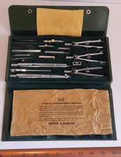 VINTAGE E&K KEUFFEL & ESSER CO. DRAFTING INSTRUMENTS SET GERMANY