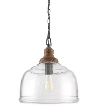 Capital 330318YG Pendant, 1-Light 100 Watts, Grey Wash/Iron Silk NEW OPEN BOX