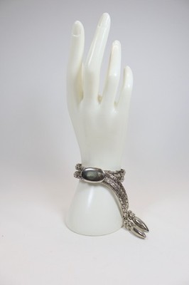 Unisex Silver Vintage 1960s Atomic Era 2 Bomb Bracelet Adjustable 6-9 Inches