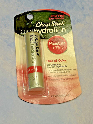 ChapStick  Total Hydration ROSE PETAL Hint of Color Moisture Tint Pink Lip Balm