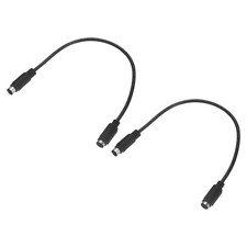 2Pcs PS/2 Mouse and Keyboard Cable 6P 0.98 Feet Male to Female, Black