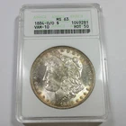 1884 O/O VAM 10 ANACS MS63 Soap Box - Silver Morgan Dollar $1 US Coin #60926A