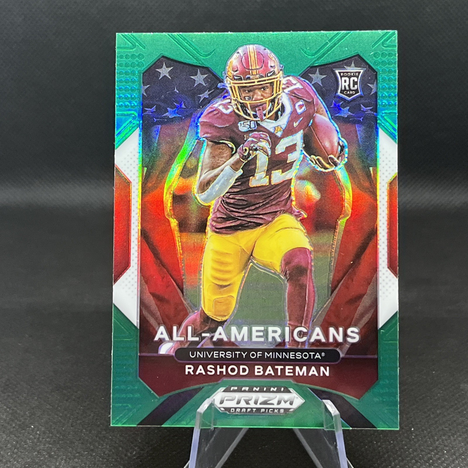 Rashod Bateman 2021 Prizm Draft Picks All-Americans Rookie Green Ravens #196