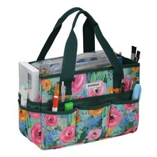 Craft Organizer Tote Bag Art Caddy with Multi-Pockets for Office Supplies Scr...
