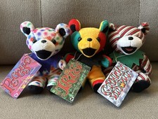 Lot Of 3 Peggy-O, Candyman, Irie Grateful Dead Bean Bear 7  By Liquid Blue w Tag