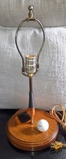 Titleist Desk Lamp Golf Club Vintage Wood Head Base Golf Ball Tested 17"
