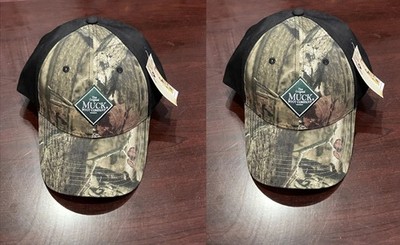2 New - Muck Boots Mossy Oak Black Adjustable Hats / Cap