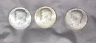 1964 Kennedy Half Dollar 50C 3-Coin Lot Business Strike Ungraded Uncertified