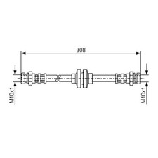 2x Bremsschlauch hinten für Fiat Bravo 198 2 | 24193754