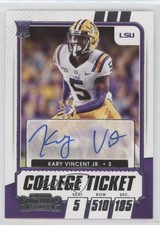 2021 Panini Contenders Draft Picks College Ticket Kary Vincent Jr #259 Auto 11ur