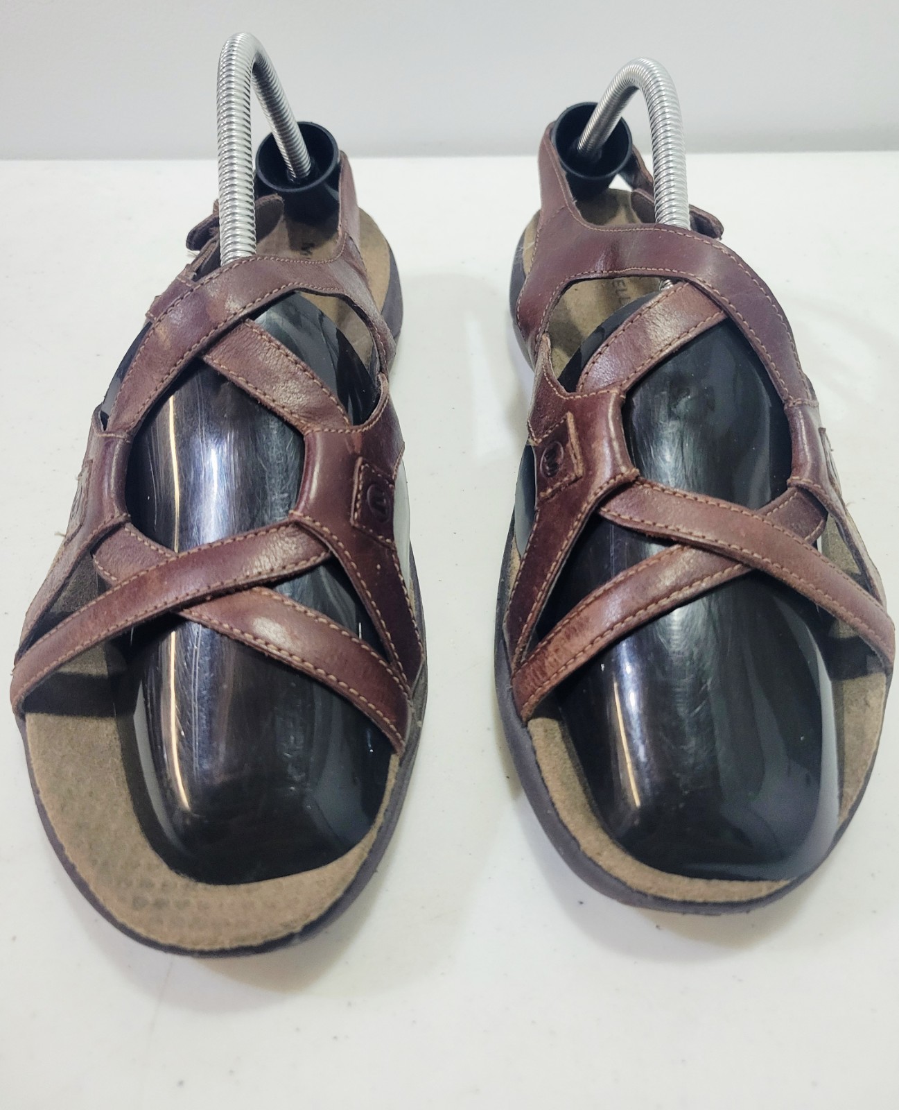 Merrell sandali donna 11 scarpe marroni pelle cinturini slingback comodi