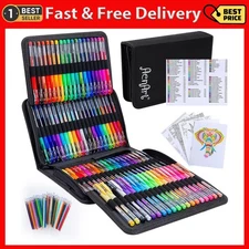 Gel Pens for Adult Coloring Books, 160 Pack Artist Colored Gel Pen with 40% More