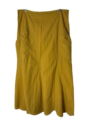 Hanna for La Journee Skirt Medium 6-8 2 Maxi A-Line Pockets Tulip Hemline Yellow
