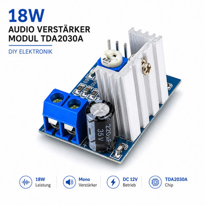 2x TDA2030A Audio Verstärker Modul 18W Mono DIY Verstärkerplatine DC 12V