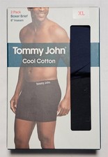 Tommy John Cool Cotton 6-Inch Boxer Brief - XL - Navy / Black - 2 Pack NEW