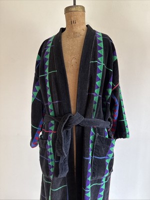 Vtg 90s Geometric Robe ~ J aime Made In Columbia ONE SIZE