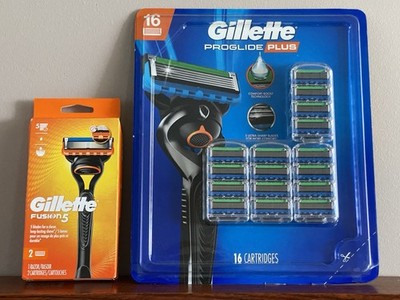 Gillette ProGlide Plus Refill Cartridges 16ct 5-Blade Stainless With Shaver