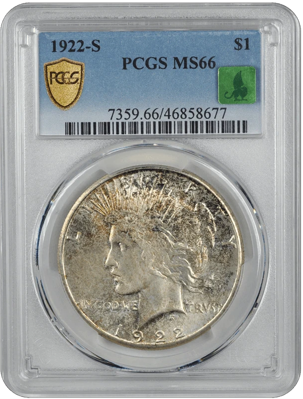 1922-S Peace PCGS CMQ MS 66