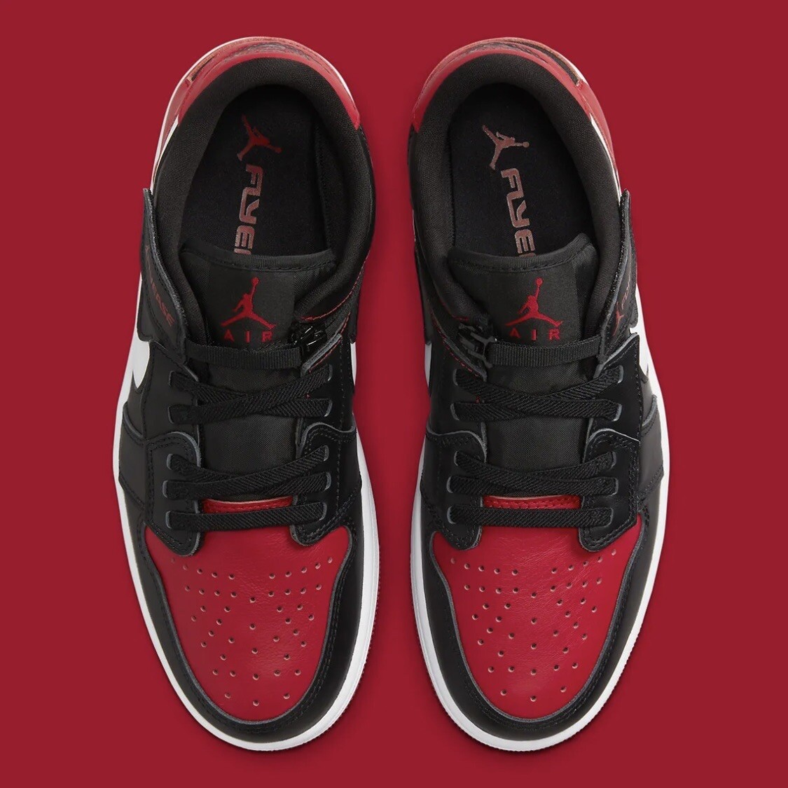 Nike Air Jordan 1 Low Flyease Bred Banned Black Gym Red  display picture 2