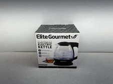 Elite Gourmet Maxi-Matic 1L Glass Electric Tea Kettle Hot Water Boiler