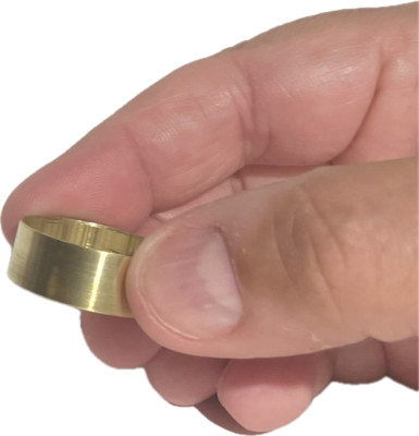 BANG RING Replacement For Nickels To Dimes Magic Trick Brass Metal Dislodge Coin
