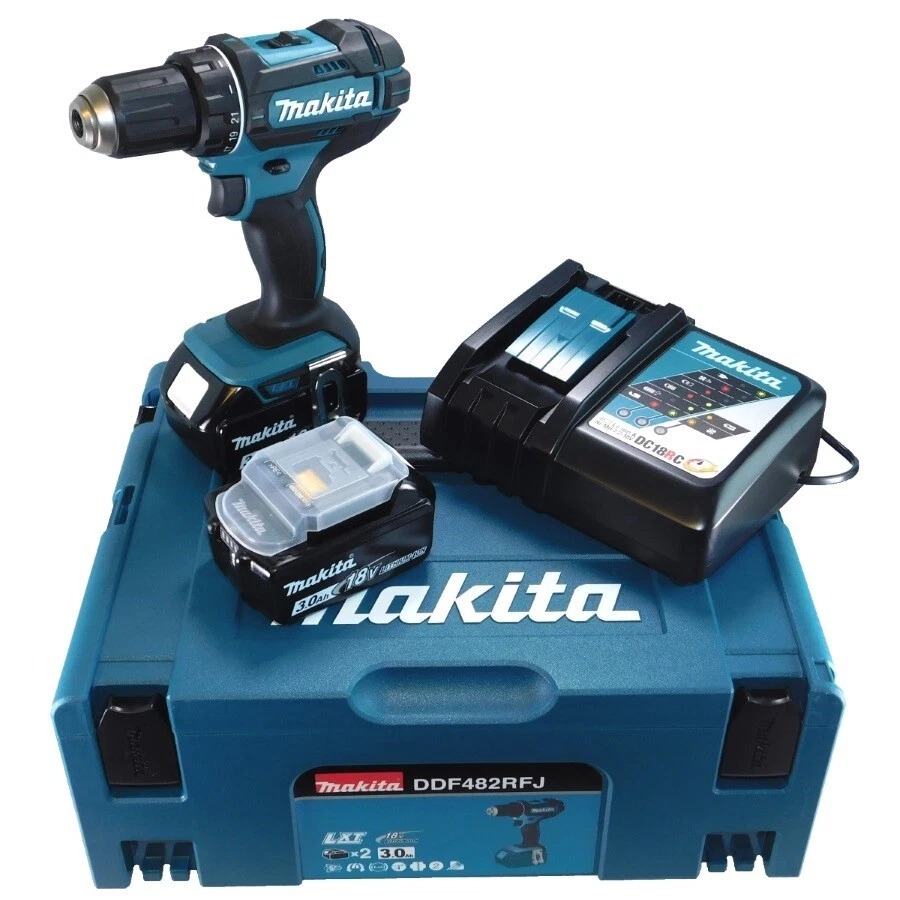 Makita Akku-Bohrschrauber DDF482RFJ Set 18V  inkl. Gratis Bit Set - Bild 2 von 3