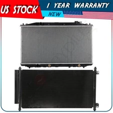Radiator and AC Condenser Kit For 08 2009 2010 2011 12 Honda Accord