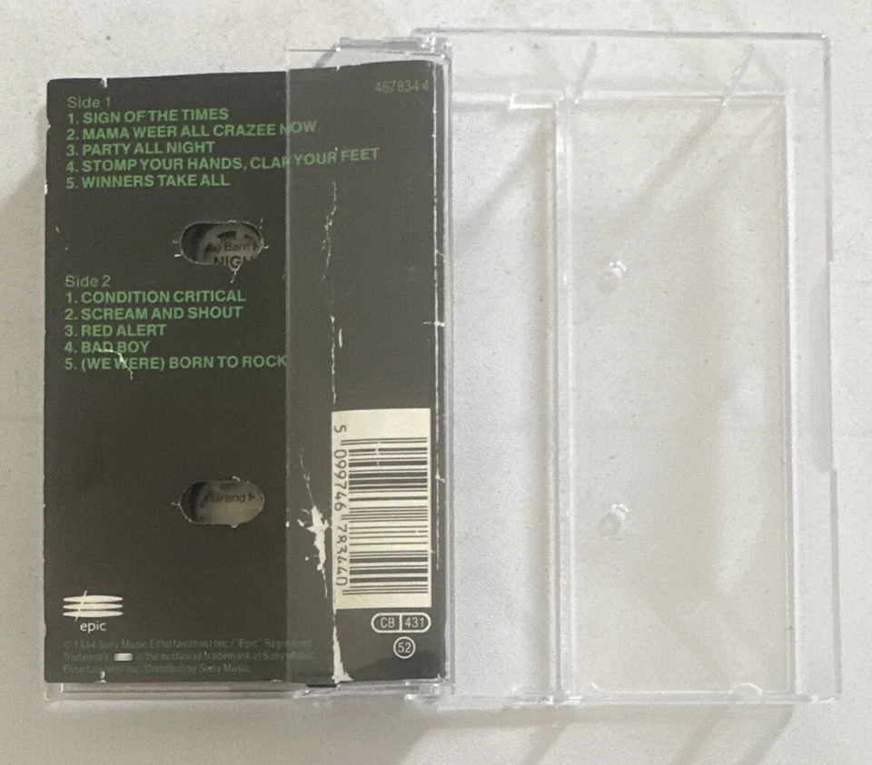 Quiet Riot Condition Critical Epic UK Audio Tape Cassette Album Ex / Vg+ - Image 4 of 4