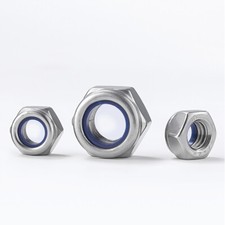Tuerca de bloqueo Nylock hexagonal hexagonal de nailon M2,5 M3 M4-M30 autobloqueante