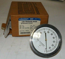 NEW ASHCROFT 3 1/2" LOW PRESSURE GAUGE 0- -100 IN H20 VAC 351490A02BXUC100/01WV