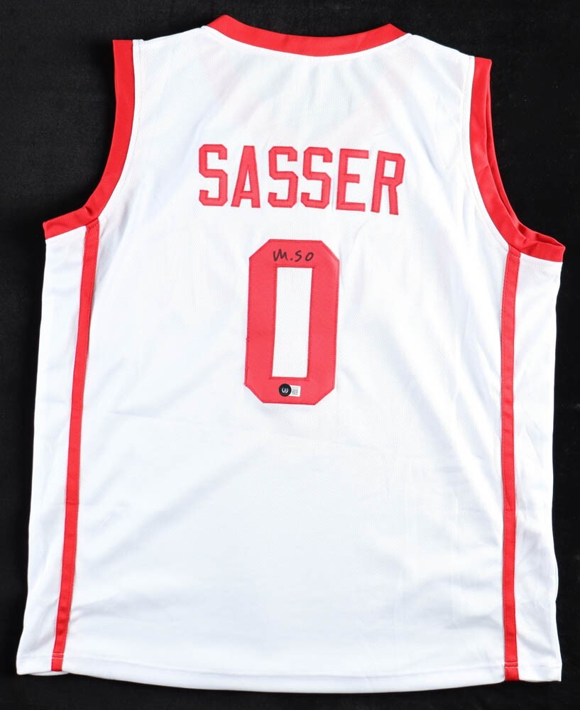 Marcus Sasser Autographed Signed Houston Cougars Jersey /Beckett 2023 ACC Player of the Year 
