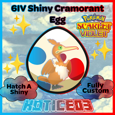 Cramorant   SHINY 6IV EGG   Pokemon Scarlet & Violet   TEAL MASK DLC  