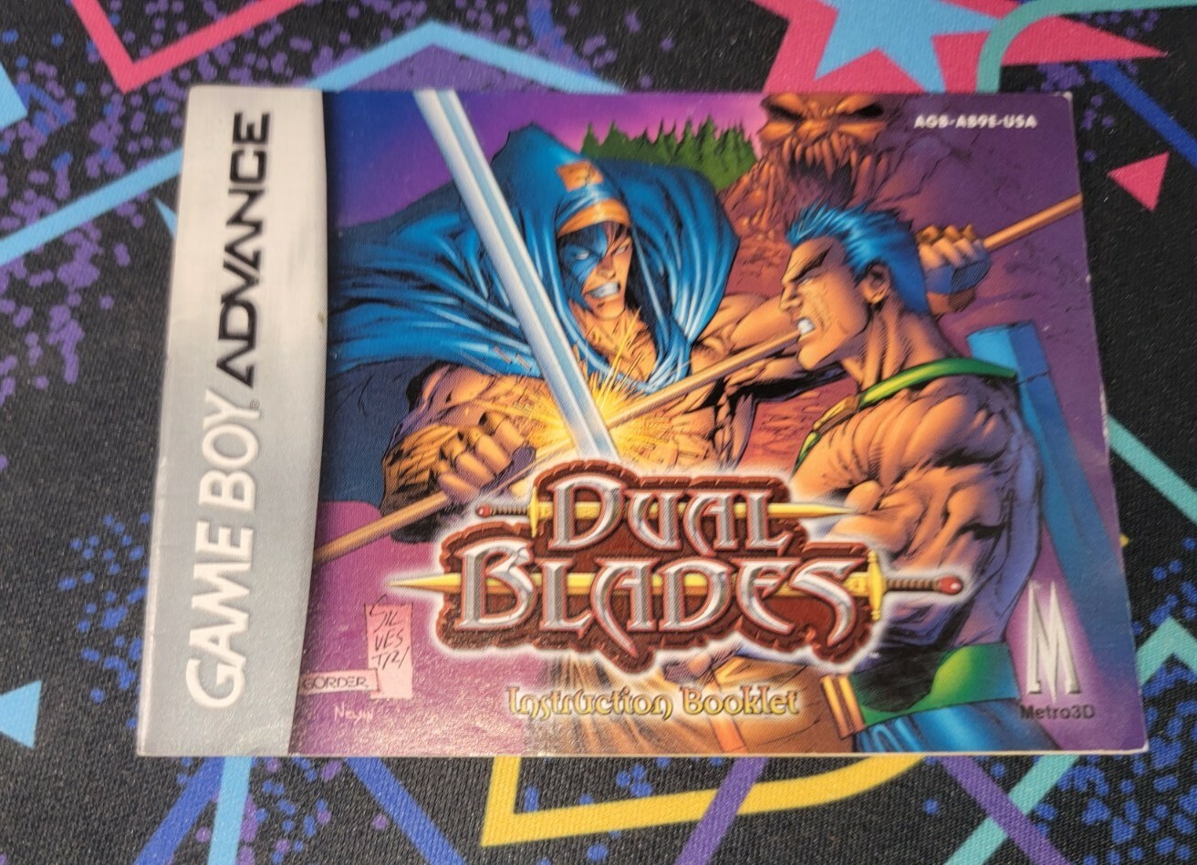 Dual Blades (Nintendo Game Boy Advance, 2002)  GBA MANUAL ONLY - AUTHENTIC 