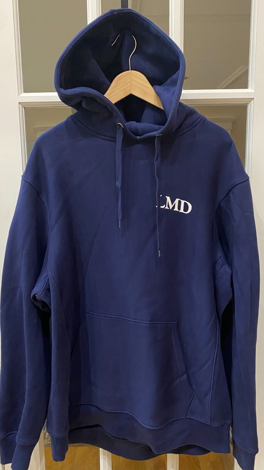 Sport-Tek Hoodie Men's 2XL Navy Blue Graphic LMD Long Sleeve Drawstring Pullover